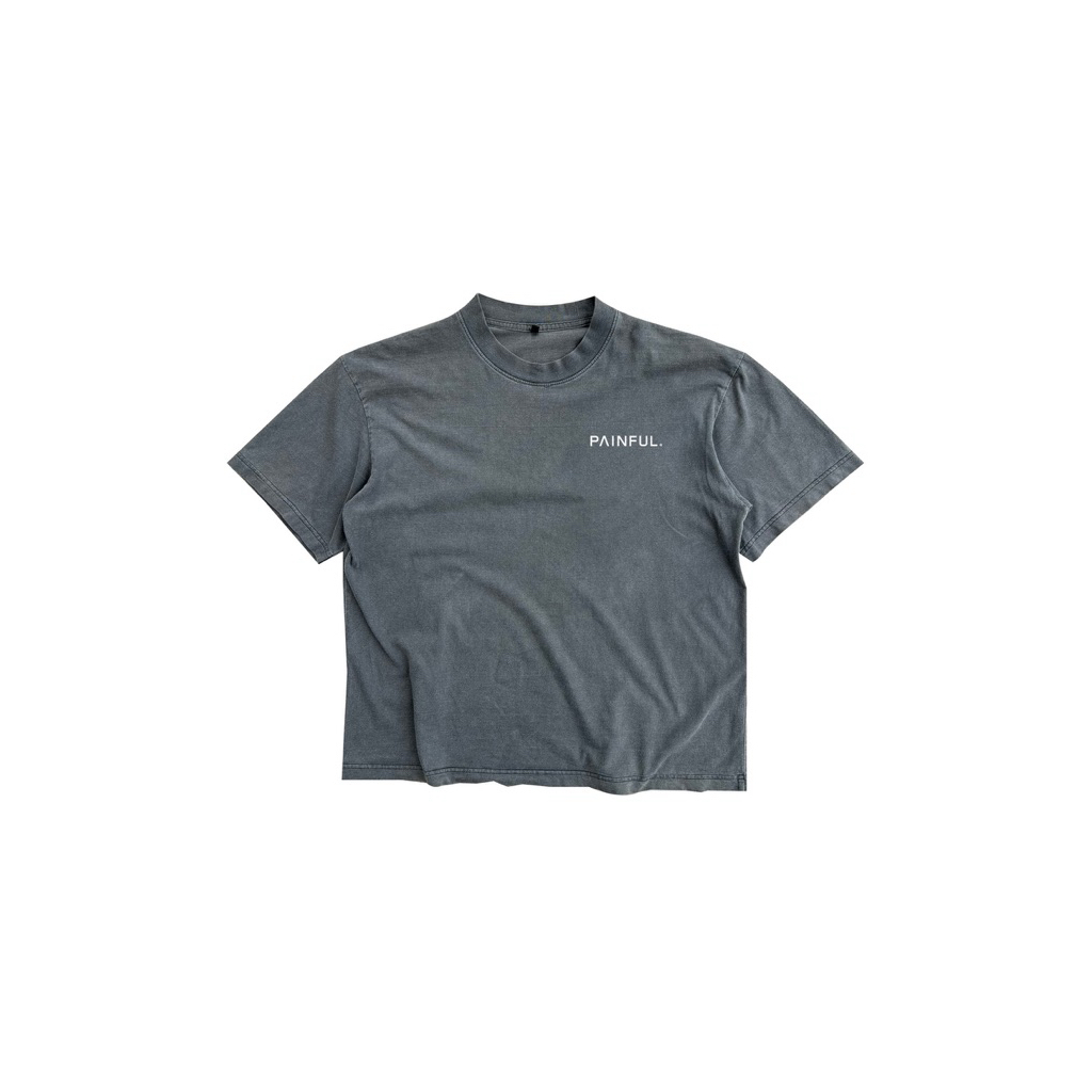 PAINFUL Boxy T-Shirt  Black/Grey