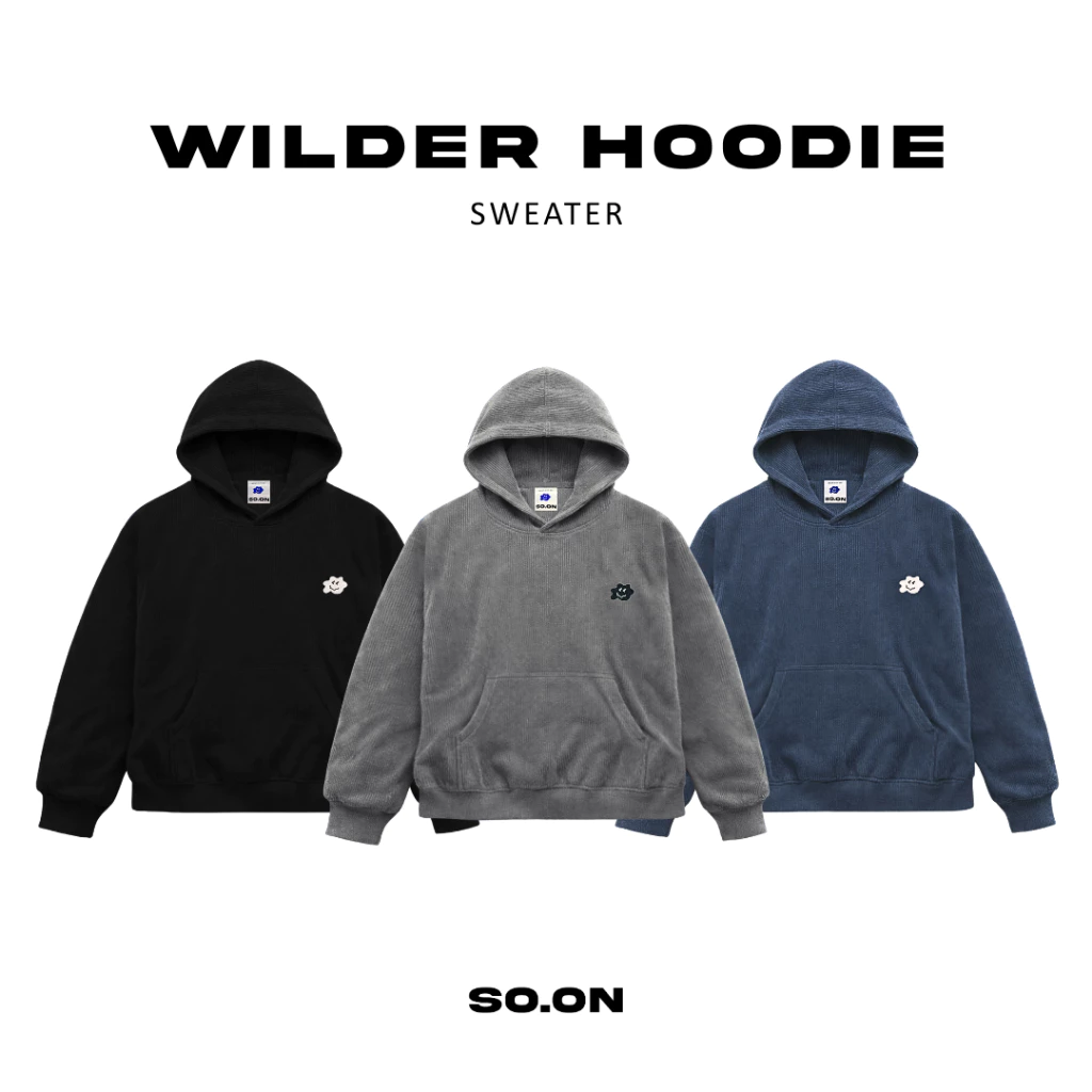 SO.ON : Sweater Hoodie เสื้อสเวตเตอร์มีฮู้ด รุ่น Wilder
