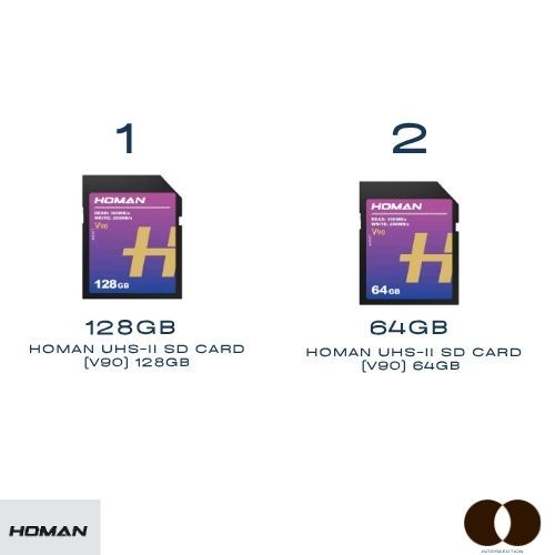 Homan UHS-II SD Card (V90) 128 GB / 64 GB