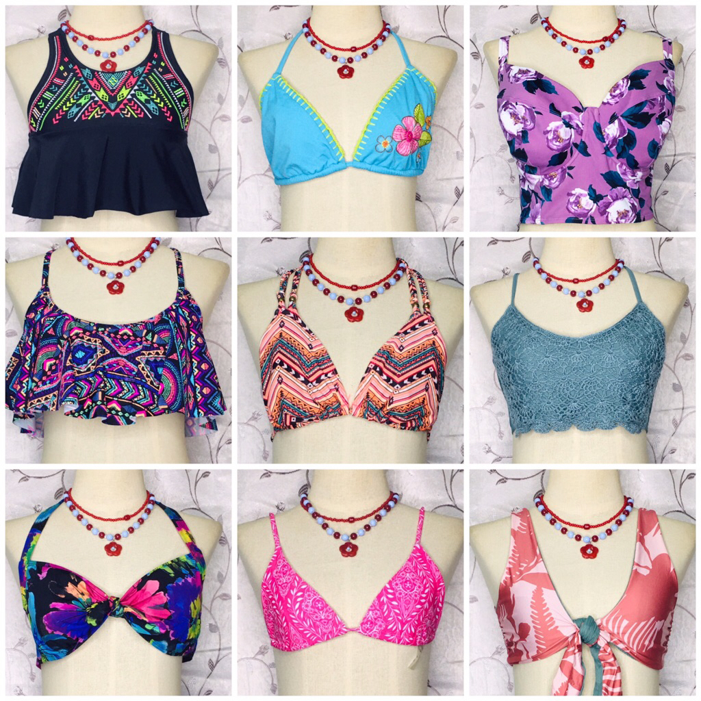 [ซื้อเยอะยิ่งลด🌈]up16/04/69🌸รวมBikini Top บิกินี่(ท่อนบน)ชุดว่ายน้ำแบรนด์ยุโรปเอเชียมือสอง คละไซส์มี