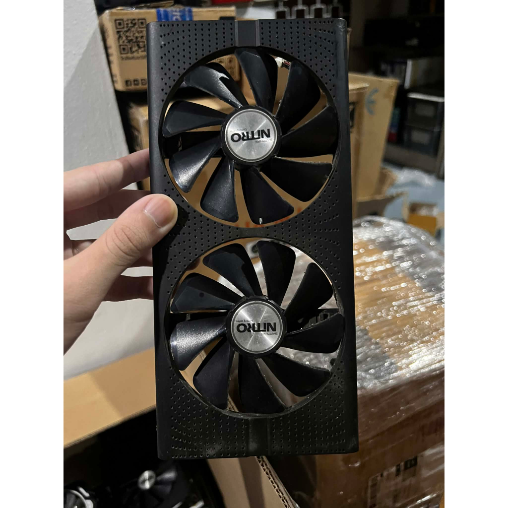 (อะไหล่การ์ดจอ) หน้ากากการ์ดจอพร้อมพัดลม Sapphire Nitro RX470 480 มือสองราคาสุดคุ้ม