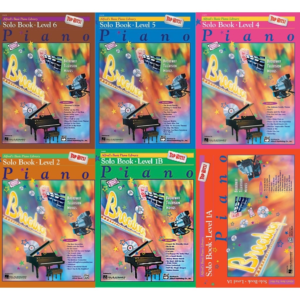 หนังสือดนตรี Basic Piano Course Top Hits Solo Book 1A,1B,2,4,5,6