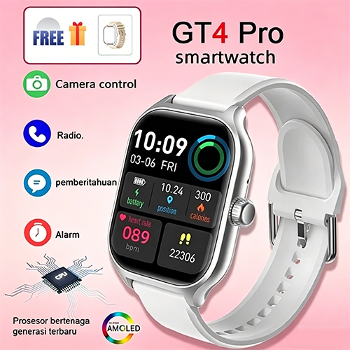 OPP0🔥2026 NEW Smart Watch GT4สมาร์ทวอทช์กันน้ำIP68 ใหม่พร้อมโหมดกีฬาหลายโหมด ความดันโลหิตและการทดสอบ