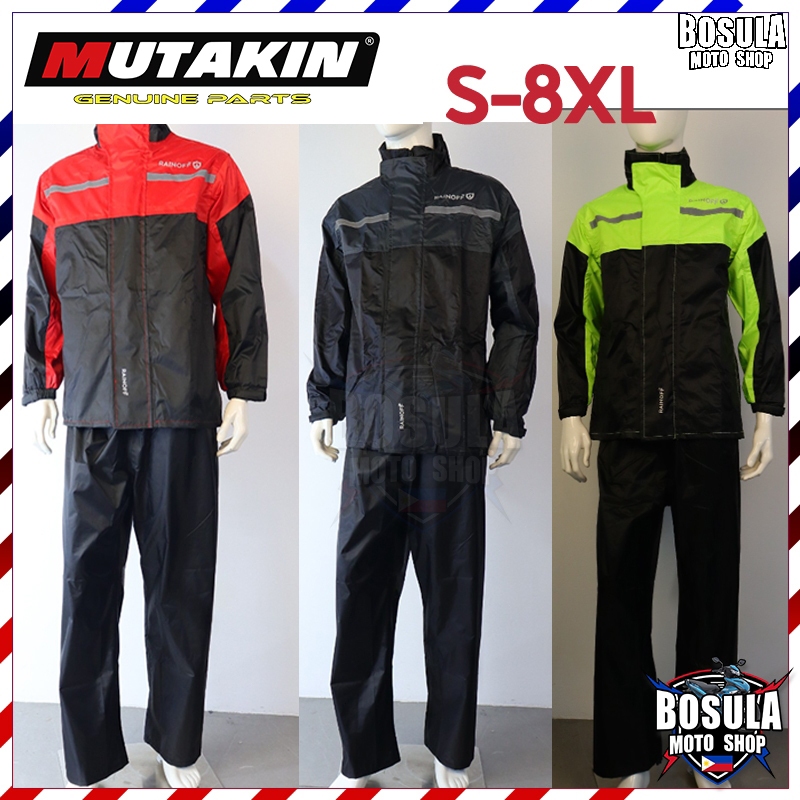 MUTAKIN สื้อกันฝน  RAINOFF Raincoat RACING เสื้อกันฝนขี่มอเตอร์ไซด์ S-8XL ชุดกันฝน รวมเก้าขนาด เสื้อกันฝนพร้อมกางเกง