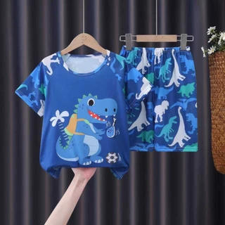 ชุดนอนเด็กแขนสั้นพิมพ์ลายน่ารัก Size110cm-150cm นื้อผ้านุ่มใส่สาย