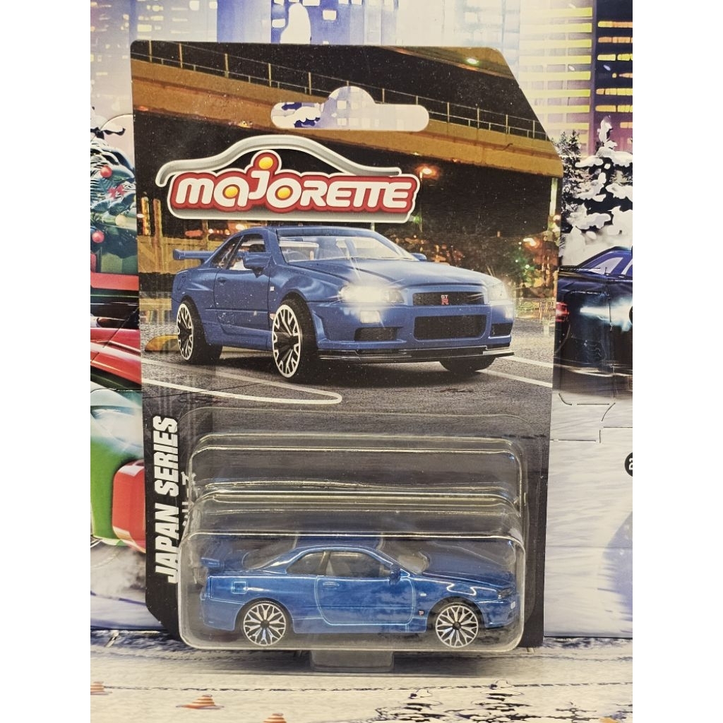 โมเดล รถของเล่น Majorette Nissan GTR R34 ในแพ็ค