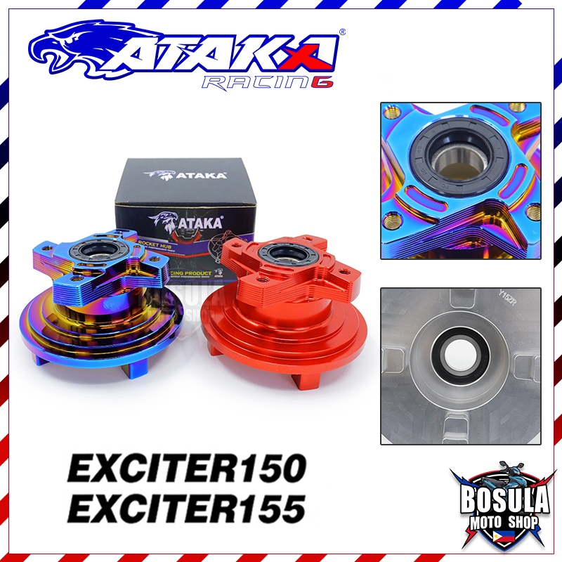 ATAKA ดุมสเตอร์ CNC สำหรับYAMAHA EXCITER150/155 Y15ZR Y16ZR ดุมสเตอร์มีเนียม งานมีเนียม 4 รูสกรู