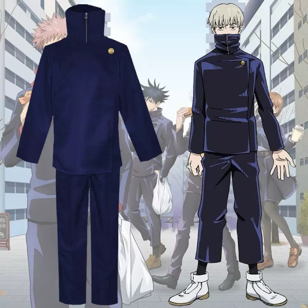 ชุดคอสเพลย์Jujutsu Kaisen Toge Inumaki Cosplay Wig ชุด+วิกผมคอสเพลย์