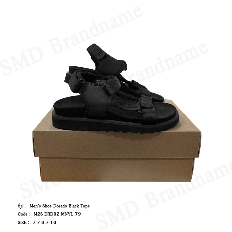 PS Paul Smith รองเท้าแตะรัดส้นผู้ชาย รุ่น Men's Shoe Dorado Black Tape Code: M2S DRD02 MNYL 79
