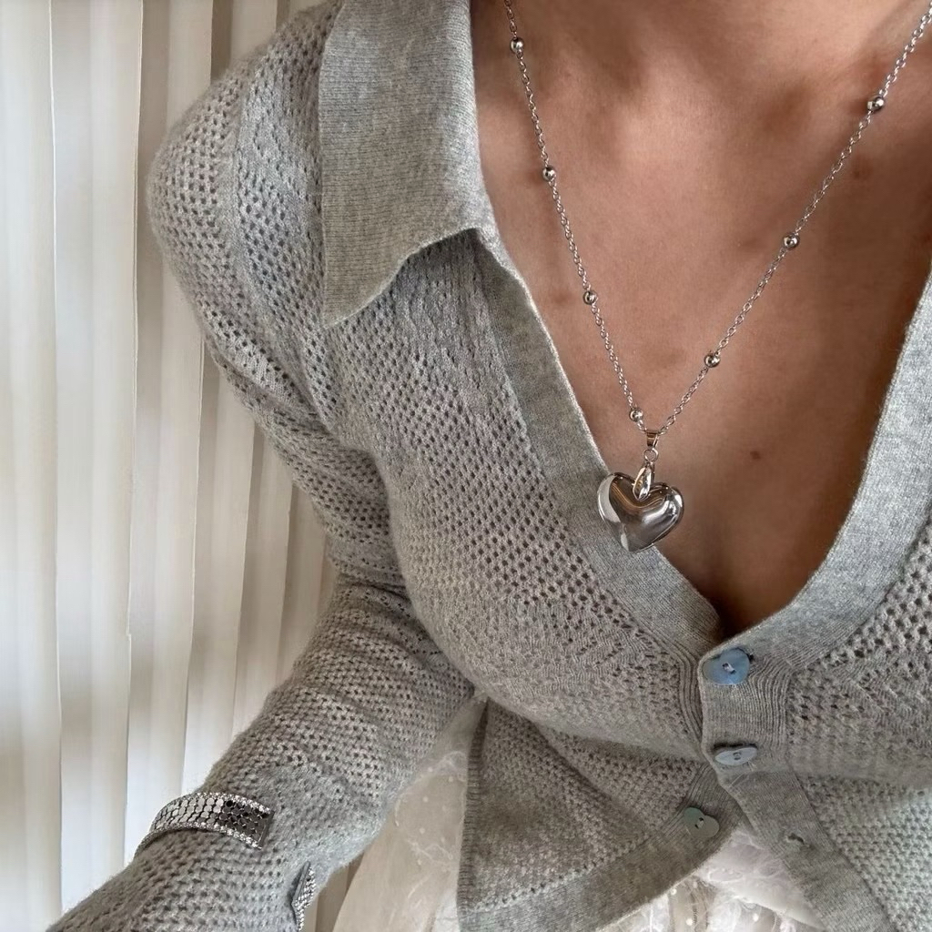 necklace mint silver