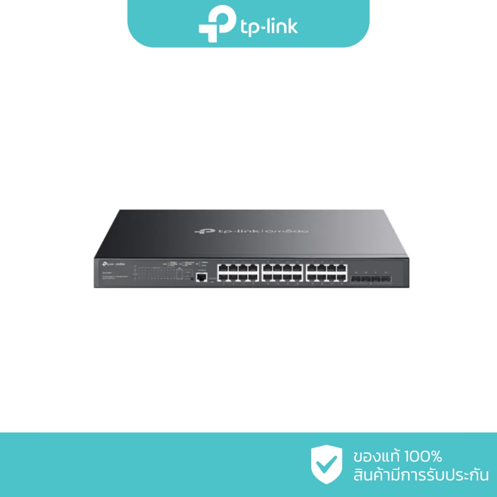 TP-LINK JetStream 28-Port Gigabit L2 Managed Switch with 24-Port PoE+ รุ่น TL-SG3428MP