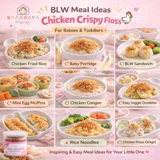 🐔 ไก่ฝอยกรอบ อกไก่ล้วน โปรตีนสูง น้ำมันรำข้าว ไม่ผงชูรส ทานเล่น ท๊อปปิ้งข้าว BLW Chicken Crispy Floss | Baan Raya