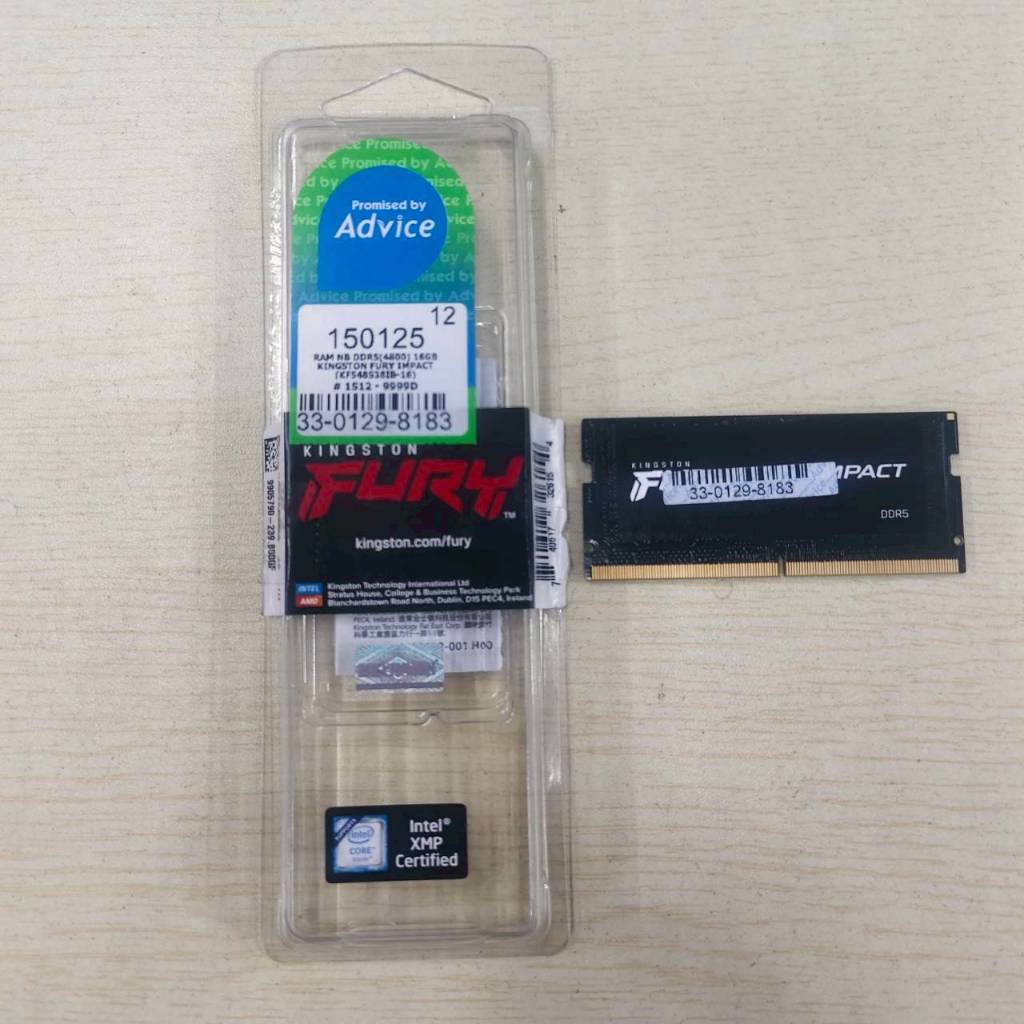 RAM  NOTEBOOK  DDR5  (4800)  16GB  KINGSTON  FURY   ประกัน  Advice  LT.