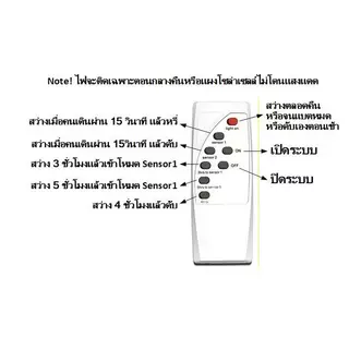แผงวงจรโคมไฟโซล่าเซลล์ พร้อมรีโมท มีโหมดสว่างคงที่และโหมดตรวจจับการเคลื่อนไหว(SLC-H)