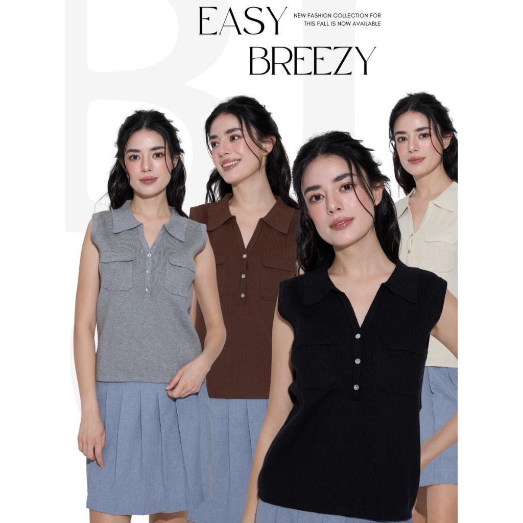 BCVS05 Easy Breezy Collection - เสื้อแขนกุด โปโลแขนกุด