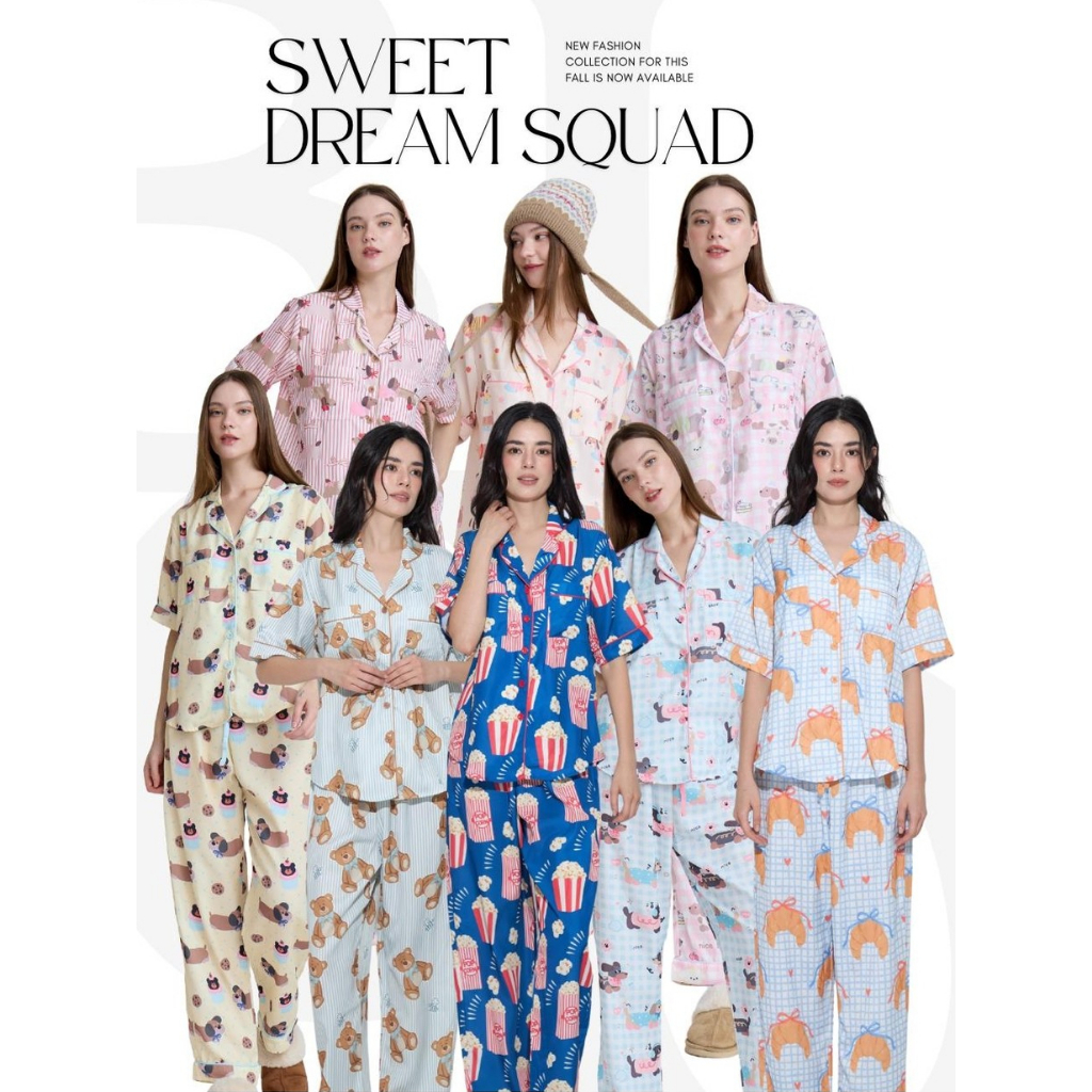 BCPJ01 Sweet Dream Squad - ชุดนอนแขนสั้น ขายาว