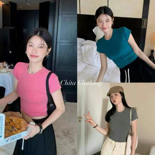 📍พร้อมส่ง📍7557 เสื้อยืดคอกลม แขนสั้น TAG WG.WE 🇰🇷