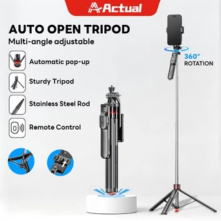 Actual 🇹🇭 ไม้เซลฟี่ 1.4M กันสั่น หมุน 360° Auto Pop ขาตั้งมือถือ รีโมท Bluetooth ไร้สาย ถ่ายรูป/ไลฟ์สด