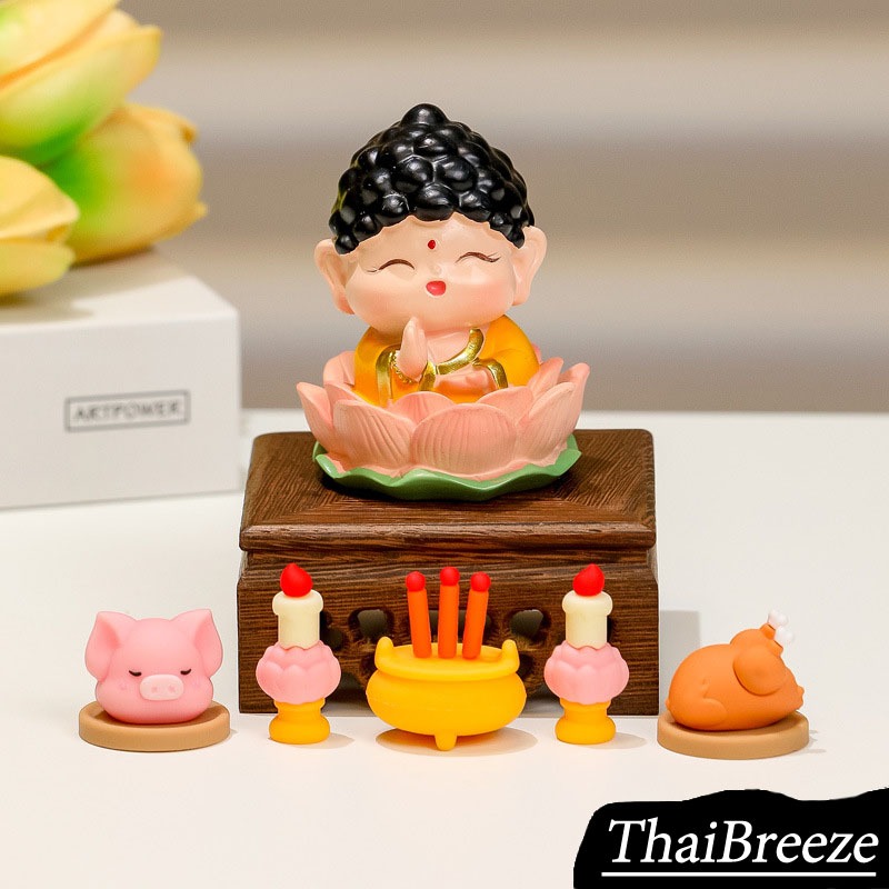 【ThaiBreeze】ตุ๊กตาการ์ตูนประดับตกแต่งโต๊ะตกแต่งตกแต่งภายในรถยนต์