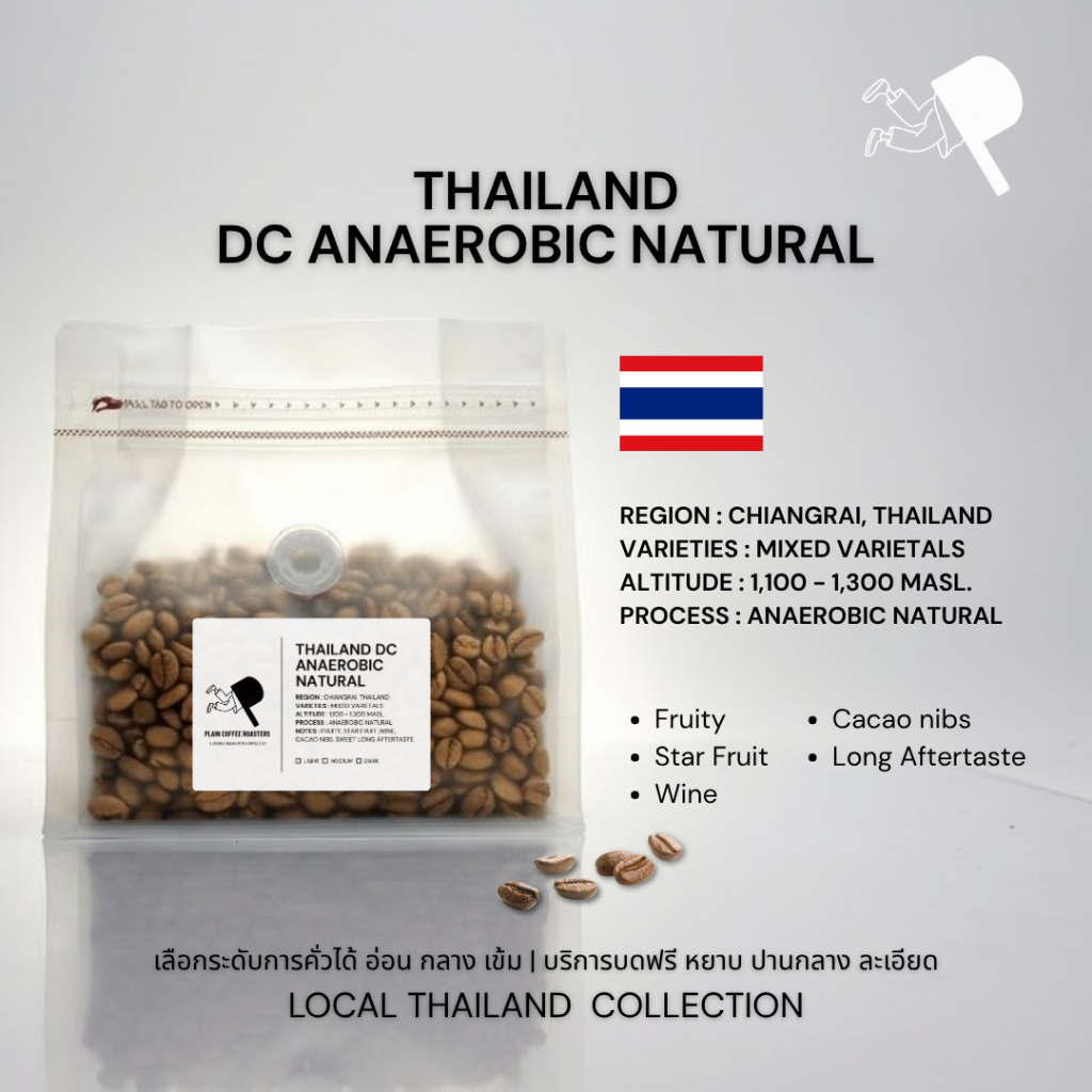 [เลือกระคั่วได้/บดฟรี] THAILAND Anusorn Semi-Washed เมล็ดกาแฟ อาราบิก้า 100%