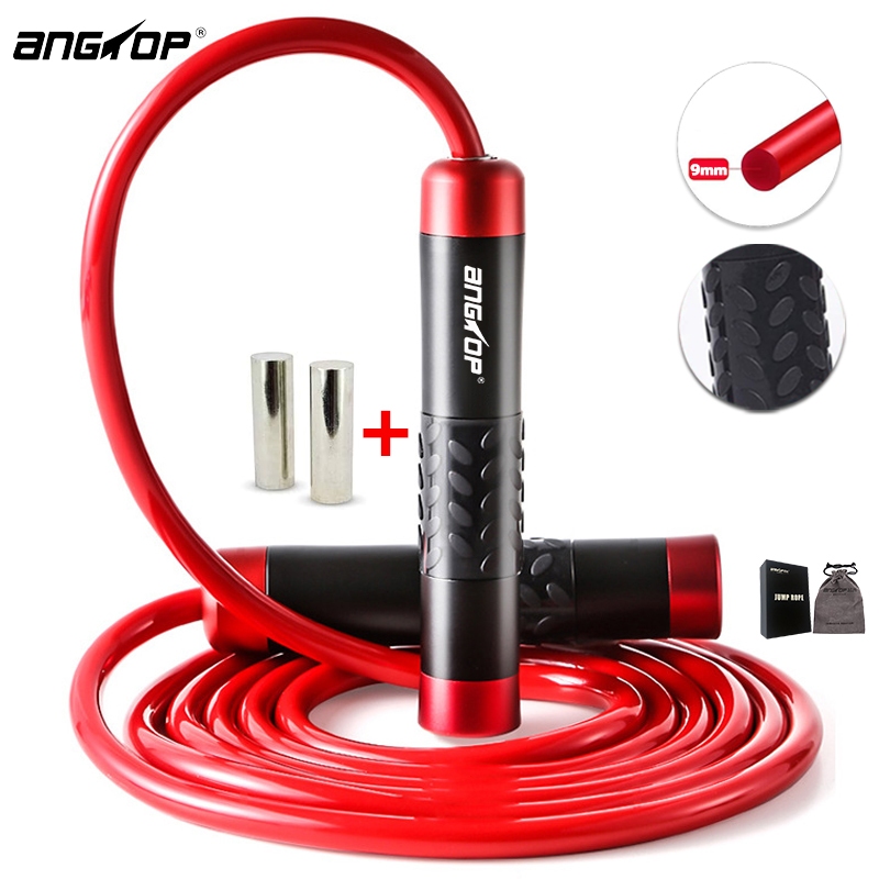 ANGTOP 3.2M เชือกกระโดดมวย เชือกหนาขึ้นแบริ่งลื่น weight training PVC jumping rope เชือกกระโดด