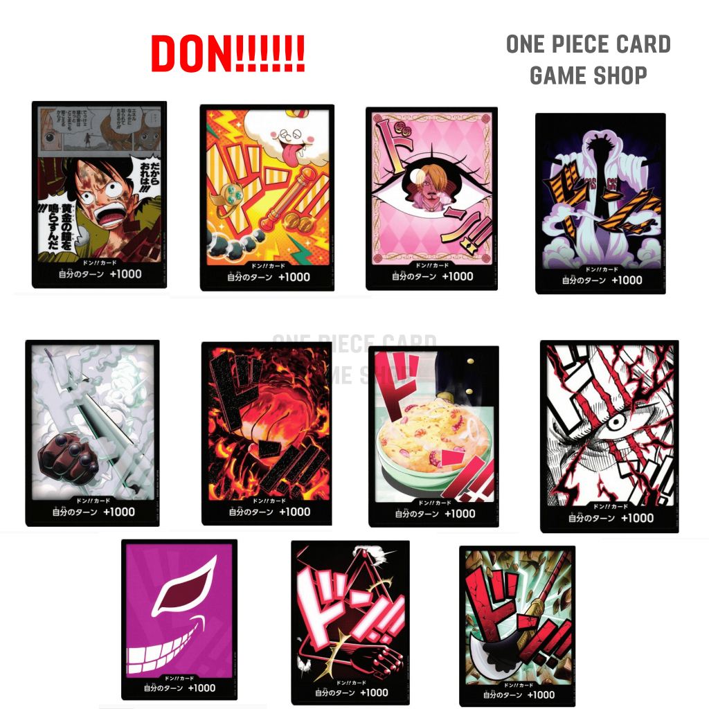 การ์ดสะสมแยกใบ รวมDON ONE PIECE CARD GAME PRB-01 PRB-02 การ์ดวันพีชของแท้ พร้อมซองแข็ง รวมด้งFoil