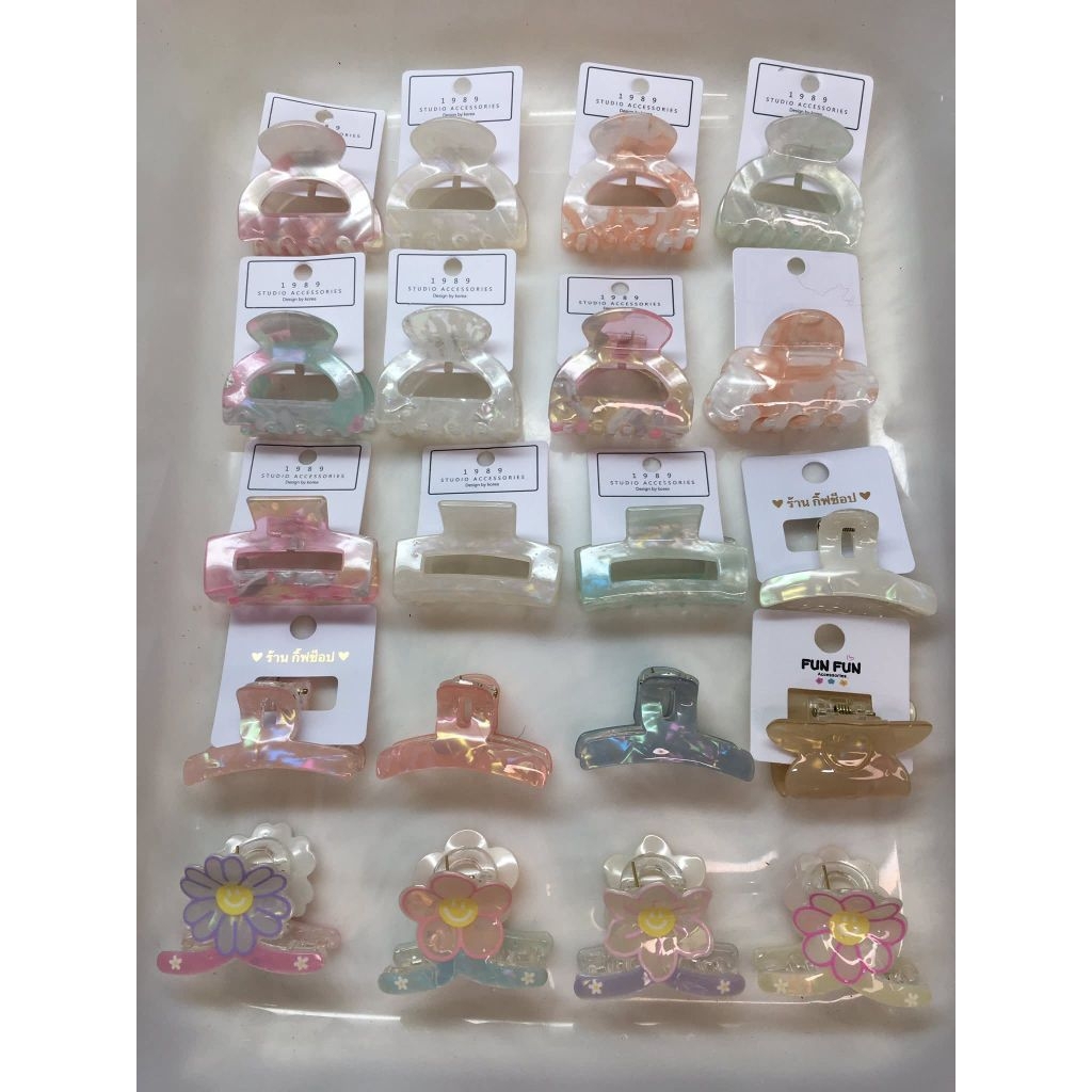 กิ๊บติดผมกิ๊บงับขนาดกลางลายหินอ่อนสวยๆยกโหล 12 ชิ้นค่ะสีคละลายให้ไม่ซ้ำกัน