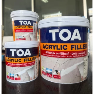 ทีโอเอ อะคริลิก ฟิลเลอร์ (เคมีโป๊ว TOA) อะคริลิก 100% มีให้เลือก 3 ขนาด แถม! เกรียวโป๊วอยู่ใต้ฝา