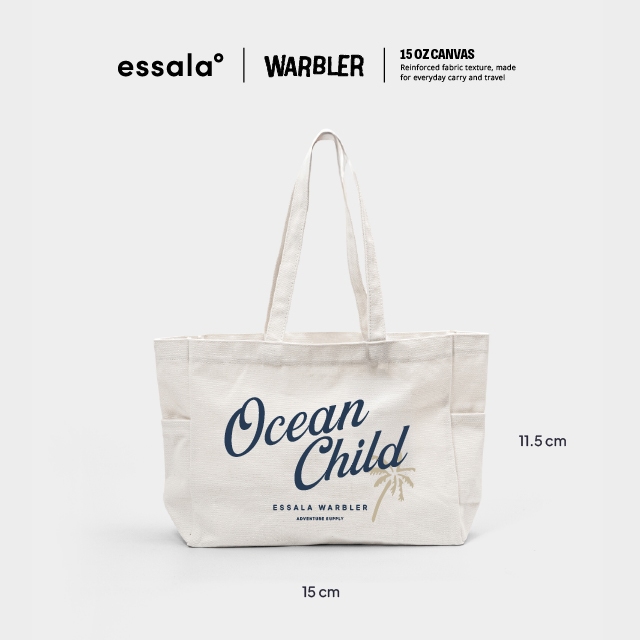 Essala กระเป๋าผ้าแคนวาส รุ่น Ocean Child Tote Bag