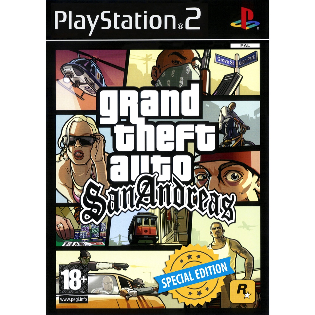 PLAYSTATION2 - GTA SAN ANDREAS - เวอร์ชั่นพิเศษ!!! อมตะ เงินเต็ม อาวุธกระสุนไม่จำกัด ฯลฯ