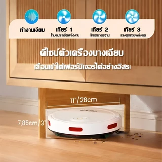 【รับประกัน 1ปี】หุ่นยนต์ดูดฝุ่น Robot Vacuum มาพร้อมแท็งก์เก็บฝุ่นอัตโนมัติ แรงดูด 86000Pa นอยส์ต่ำ ถูพื้น อัจฉริยะ