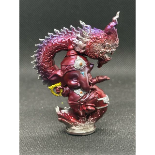 Ganesha with the Guardian Naga Size S (Hand crafted art toy)