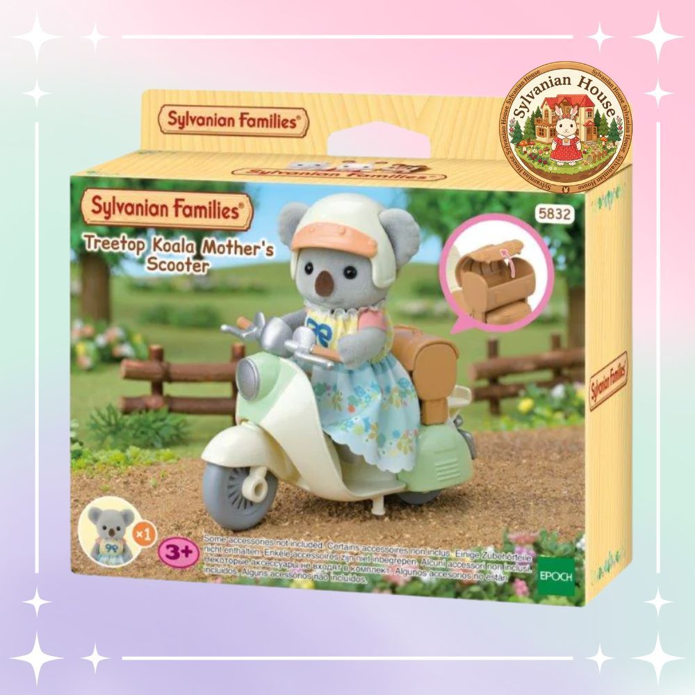 🏰พร้อมส่ง🏰 หายาก Limited Sylvanian Koala Mom Scooter Set Treetop mother แม่ หมี มอเตอร์ไซค์ Motorcycle โคอาล่า หมวก