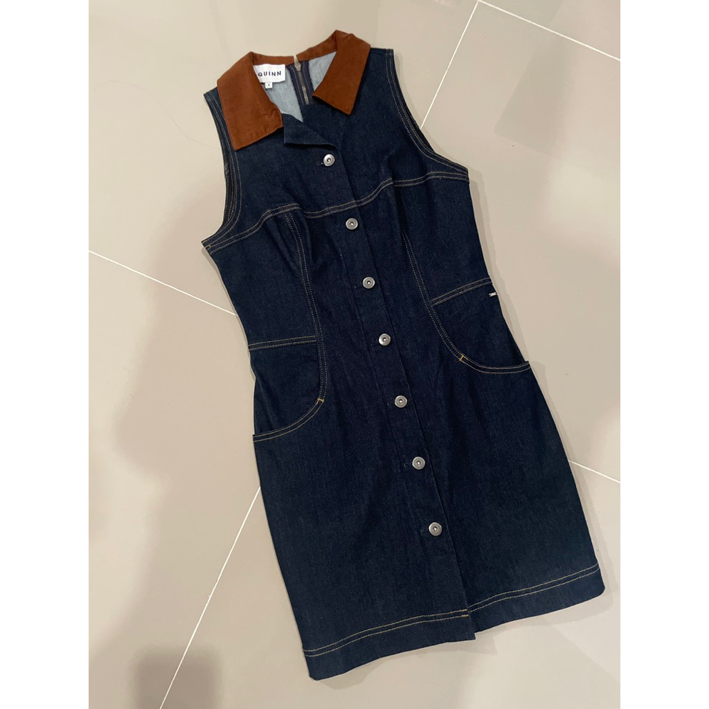 Dress Jean ชุดเดรสยีนส์ QUINN Size S