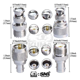 1 ตัว / BNC to UHF แบบตัวเลือก มีหัว ผู้ หัวเมีย Male Female SO239 PL259 เคเบิ้ล วิทยุ เสาอากาศ RF