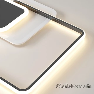 นอร์ดิก โมเดิร์น โคมไฟเพดาน เรียบง่าย ห้องนั่งเล่น ห้องอาหาร ห้องนอน โรงแรม แสงโดยรอบ สามสี LED โคมไฟติดเพดาน