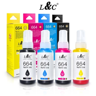 L&C 664 T664 หมึกเติมของ หมึก รุ่น L100 L120 L200 L210 L220 L360 L365 L565 L1300 (ไม่มีกล่อง)