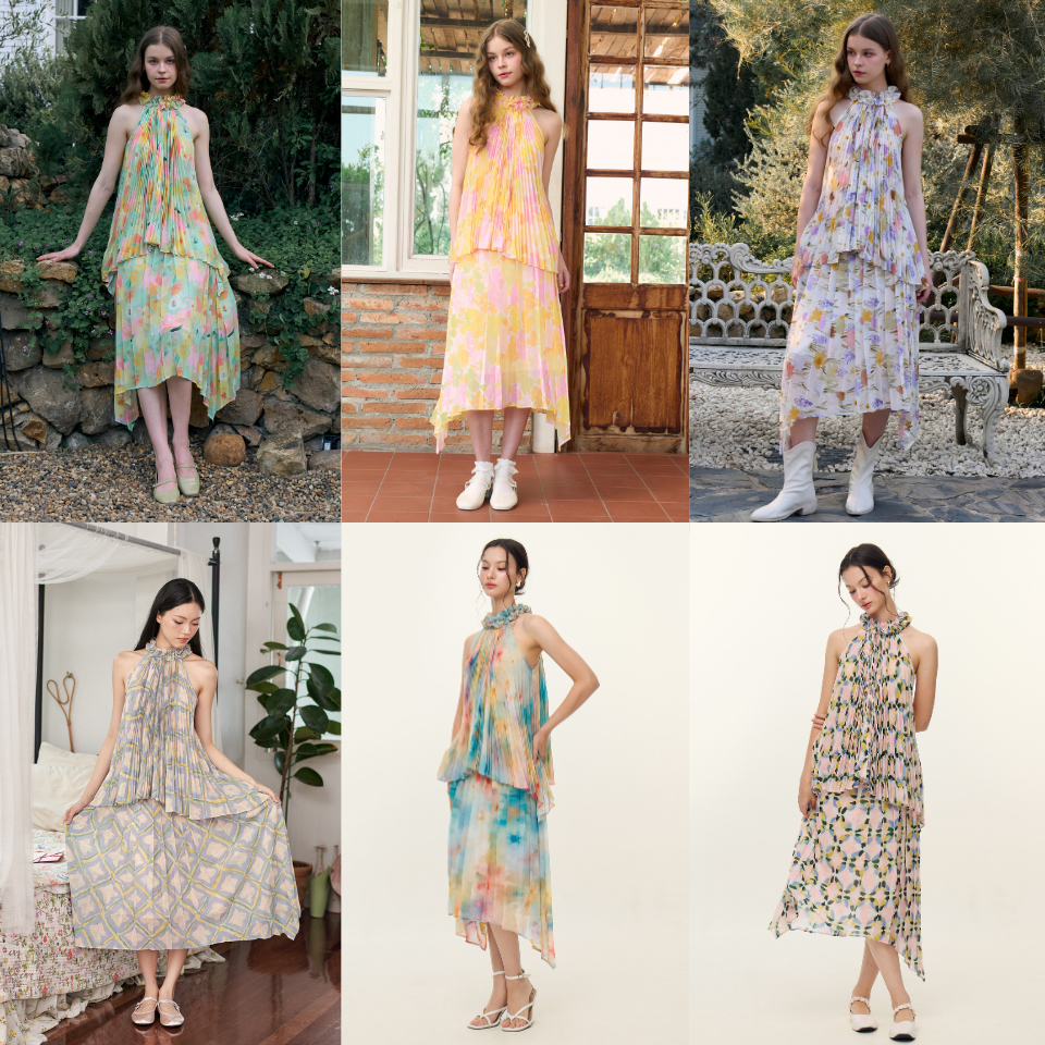 Aunchadabrand - Destiny Skirt กระโปรงพรีทใหญ่พิมพ์ลาย เอวยางยืดหลัง*บางสีพรีออเดอร์ สอบถามก่อนกดสั่งนะคะ*