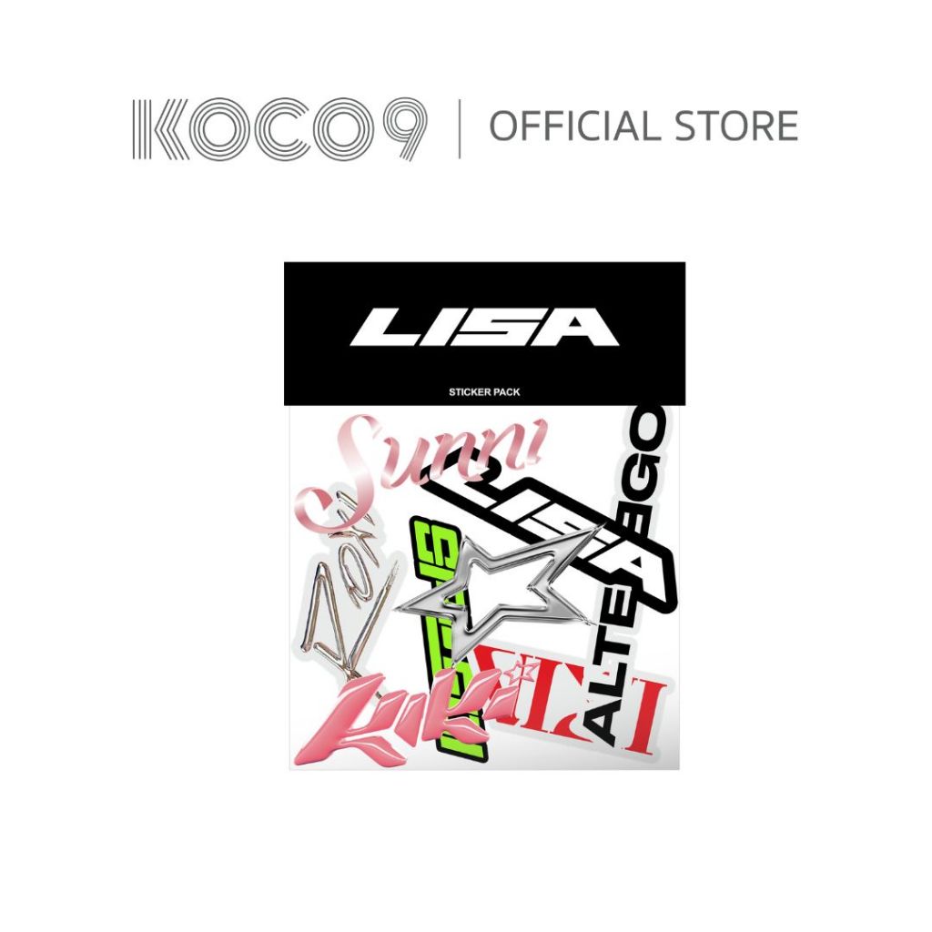 [Lisa Merch] สติ๊กเกอร์ลิซ่า Alterego Sticker Pack - LISA ALTEREGO POP-UP STORE OFFICIAL MERCH