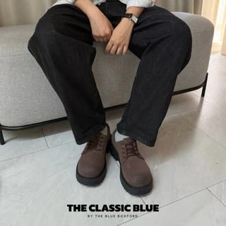 (พร้อมส่ง) The Classic blue - Brown Lisbon Derby shoes รองเท้าหนังเดอร์บี้ - ไซส์ใหญ่สุด 46 ยาว 28.5 ซม.