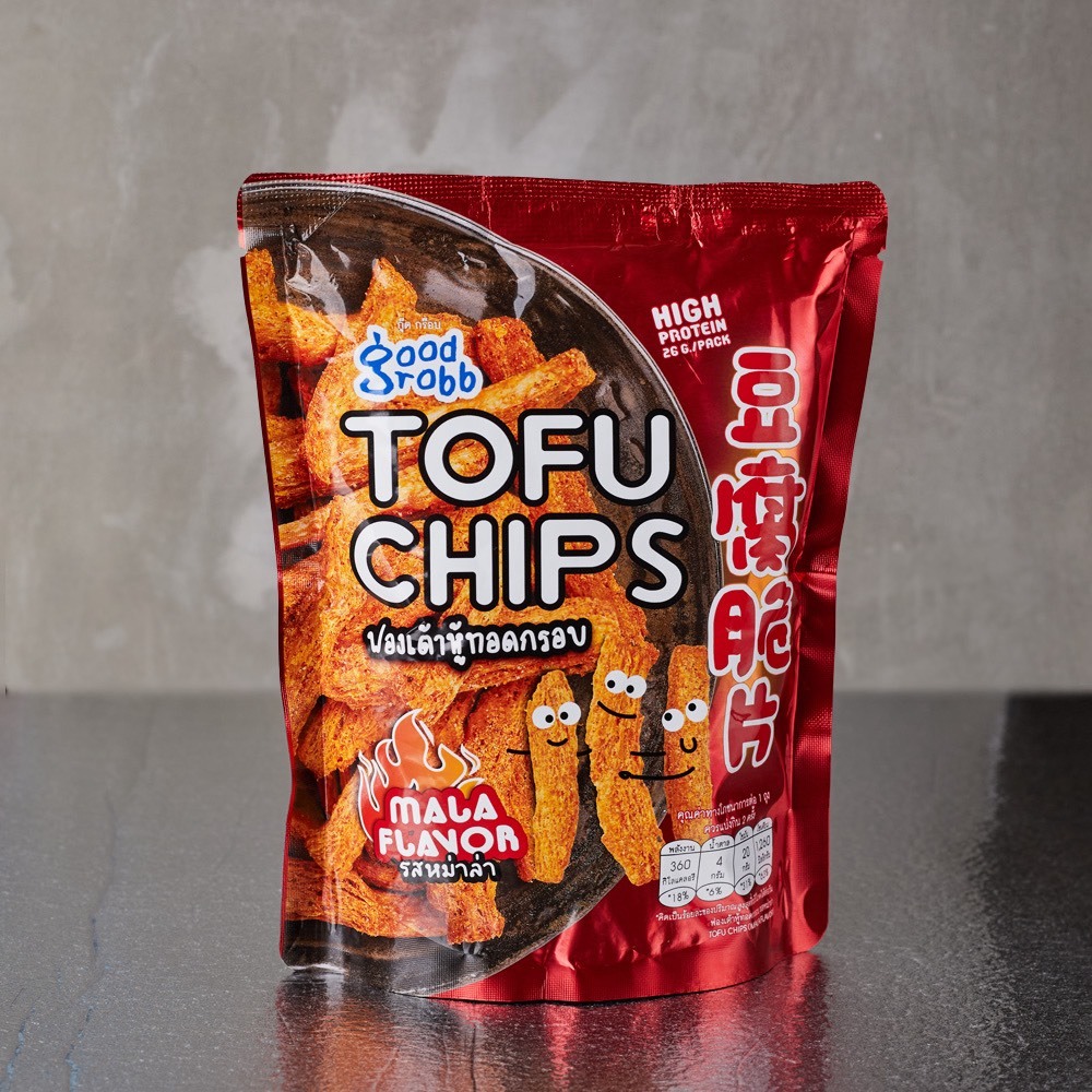 Good Grobb TOFU CHIPS ฟองเต้าหู้ทอดกรอบ รสหม่าล่า