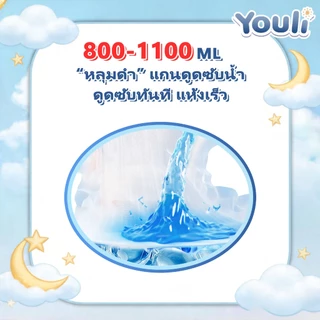2 ชุดบรรจุใหญ่ YOULI M Size 88 ชิ้น ผ้าอ้อมแบบเทปและ กางเกง Baby Diapers Pants M-5XL