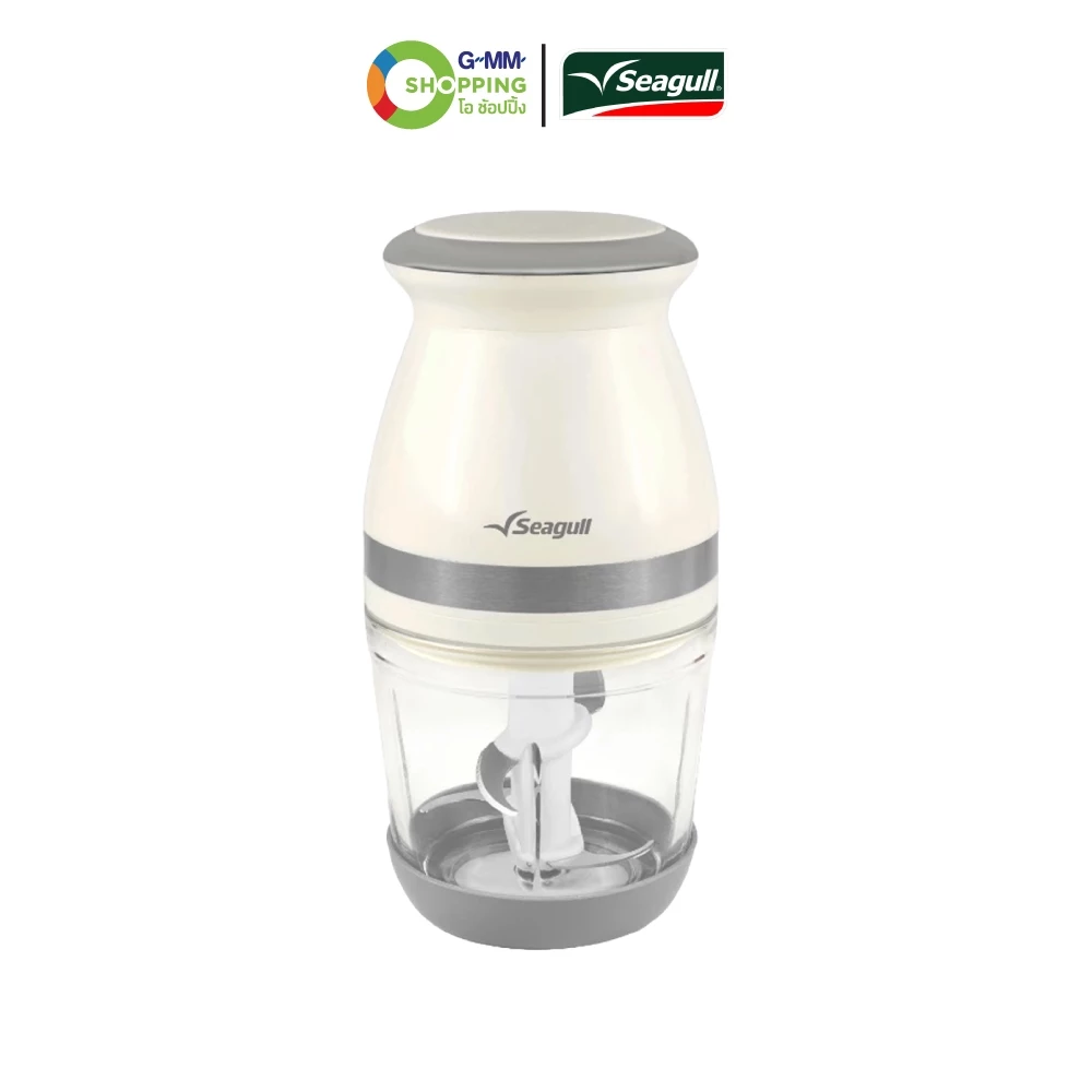 Seagull ซีกัล เครื่องบดสับอาหาร แบบไฟฟ้า 0.6 ลิตร (สีครีม) #202708