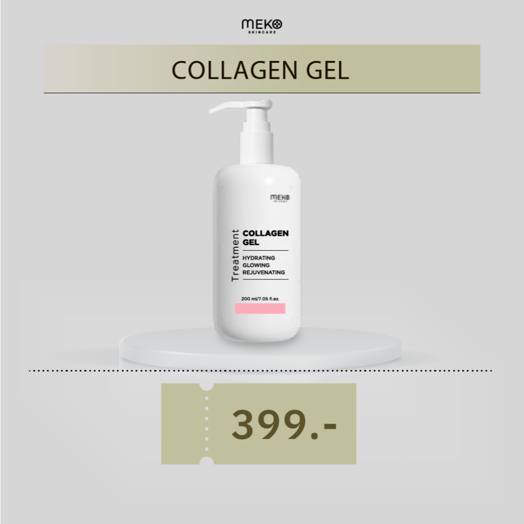 เจลนวดหน้า สูตรคอลลาเจนCollagen gel เมโกะ คลินิก Meko Clinic ใช้กับเครื่องนวดหน้าได้ทุกรุ่น  200 ml ราคา ถูกที่สุด ดีลบีเคเค รูปภาพหลัก