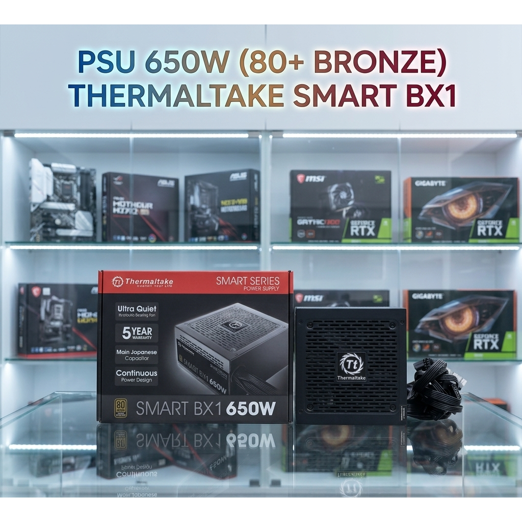 PSU (80+ BRONZE) 650W THERMALTAKE SMART BX1 สินค้าของใหม่