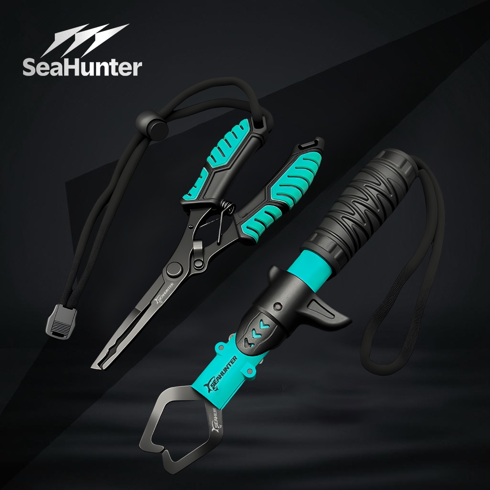 SeaHunter  คีม+กริปเปอร์ 2ชิ้น สแตนเลส  กรรไกรตัดสาย แขงแกร่งทนทาน ใช้งานหลากหลาย