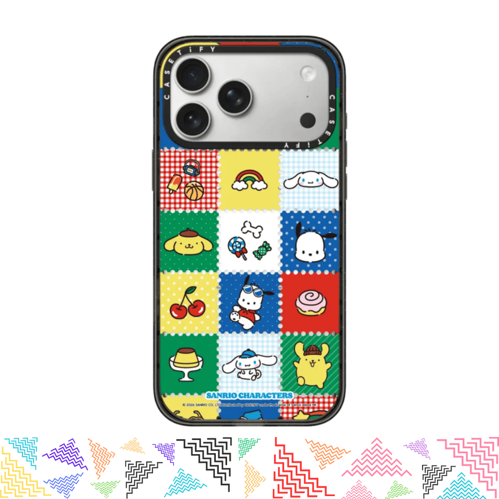 CASETiFY | Sanrio Puppy Pals and Friends Grid Pattern Case [Sanrio Puppy Pals] For iPhone Samsung