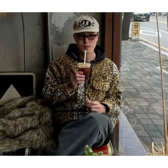 Supreme Fleece Zip Up Hooded Shirt Jacket Brown Leopard