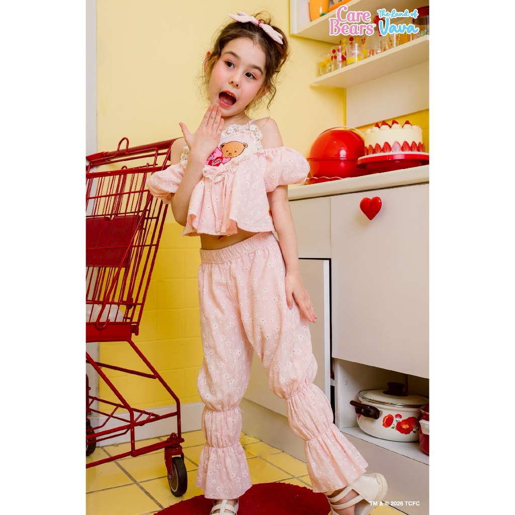 Thelandofvava ชุดเด็กผู้หญิง LOOK10 - VNXI2324 VAVA x Care Bears ลิขสิทธิ์แท้จาก vava