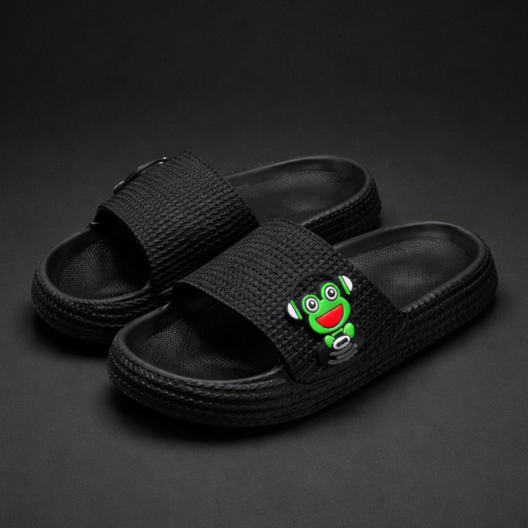 gpatt: Froggy DJ – รองเท้าแตะพื้นนุ่มลายกบ น้ำหนักเบา แมทช์ง่าย ใส่เดินนานได้ทุกวัน